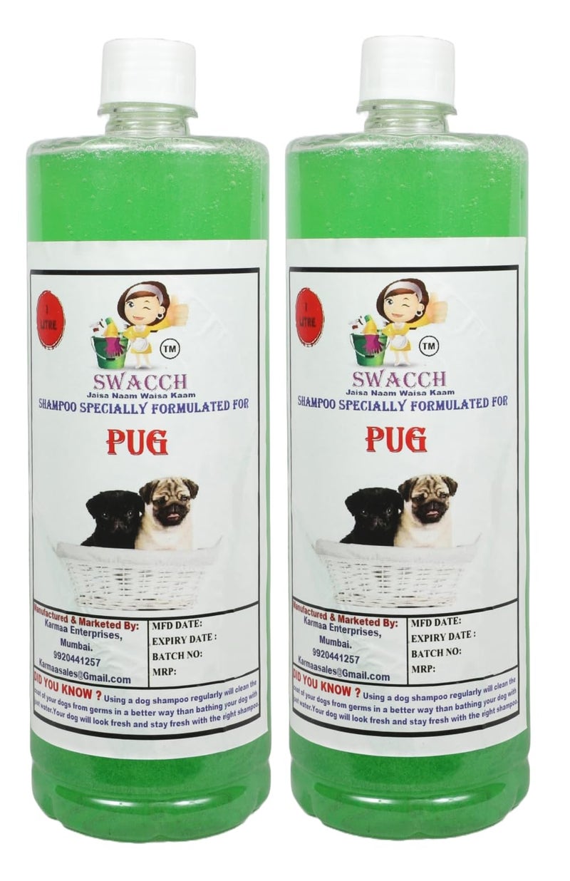 swacch Pet Shampoo | Puppy Safe Shampoo | PH Balanced | Ditch to Itch for Pug Dog Shampoo 2 Litre (Neem Alovera) + Goofy Ball Chew Toy Combo Pack - Image 2