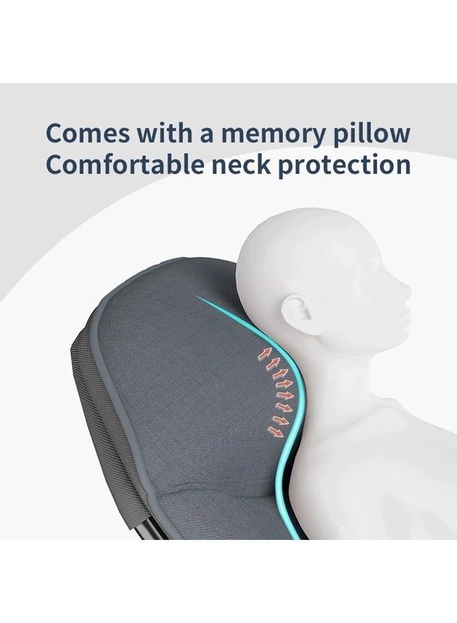 أيكين سرير قابل للطي وكرسي استرخاء وسرير طبي قابل للتعديل بخمس زوايا وسرير تخييم للبالغين 180×60 سم سرير قابل للطي محمول للنوم مع حقيبة حمل مناسب للمكاتب والصالات والشواطئ والتراسات وما إلى ذلك. رمادي - Image 3