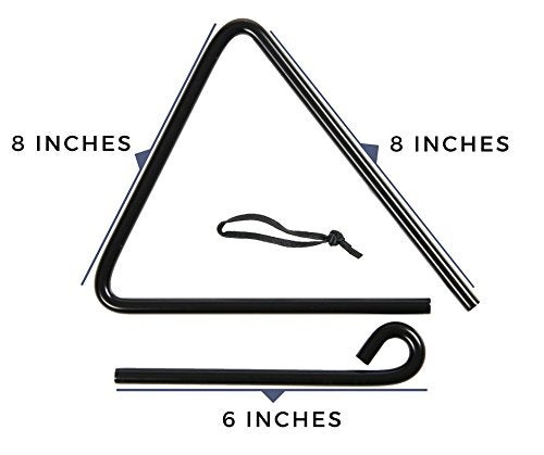 Upstreet Triangle Dinner Bell and Outside Dinner Bell Made of Chuckwagon Cast Iron Bell - Includes Metal Hanger and Call Striker - Image 3