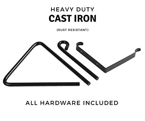 Upstreet Triangle Dinner Bell and Outside Dinner Bell Made of Chuckwagon Cast Iron Bell - Includes Metal Hanger and Call Striker - Image 4
