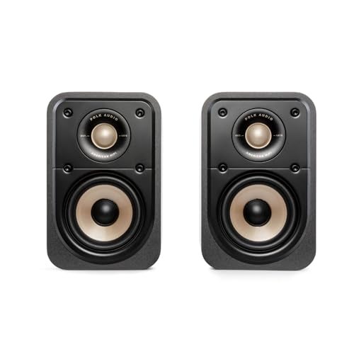 Polk Audio Polk Signature Elite ES10 Surround Sound Speakers - Hi-Res Audio Certified, Dolby Atmos & DTS:X Compatible, 1" Tweeter & 4" Woofer, Power Port Technology for Bass (Pair, Stunning Black) - Image 2