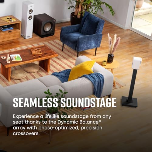 Polk Audio Polk Signature Elite ES10 Surround Sound Speakers - Hi-Res Audio Certified, Dolby Atmos & DTS:X Compatible, 1" Tweeter & 4" Woofer, Power Port Technology for Bass (Pair, Stunning Black) - Image 3