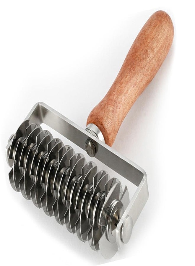 EVNSIX Dough lattice cutter pastry Tool - Stainless Steel Pastry Lattice Roller Cutter for Pie Pizza Bread beef wellington Pastry Crust Roller,Time-Saver Baking Tool - Image 1
