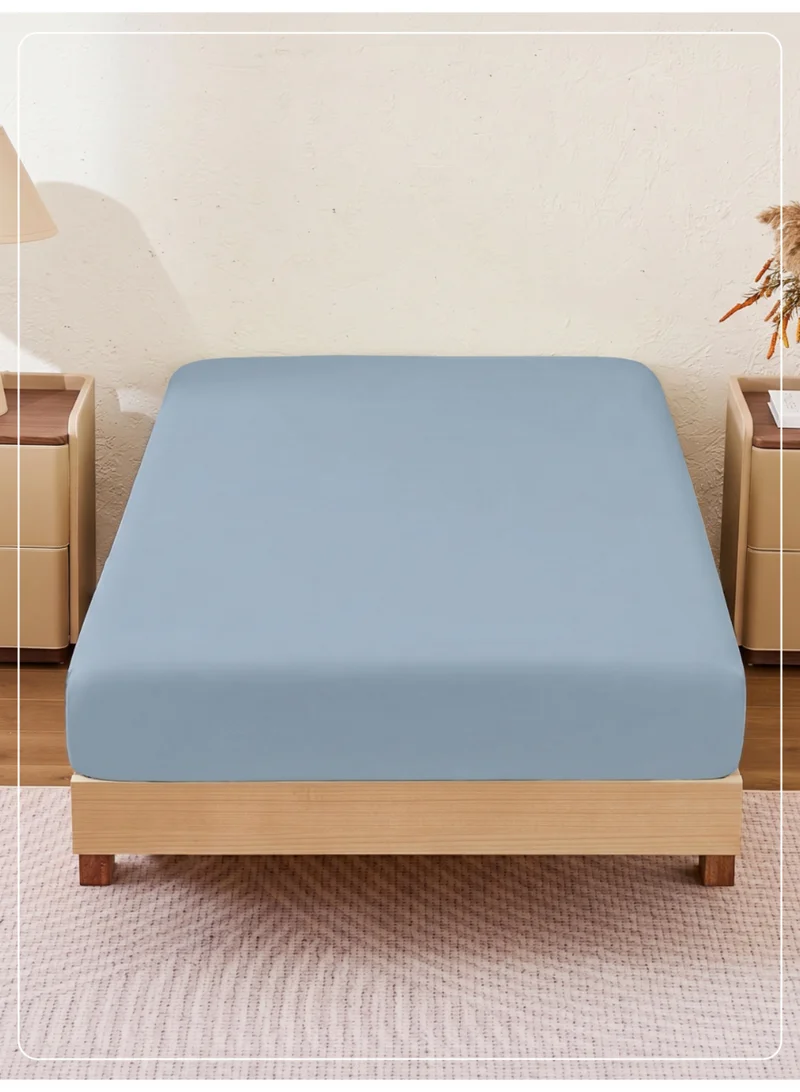 1 Pcs Single Fitted Sheet 90x200 cm | OEKO-TEX Certified Brushed Microfiber Deep Pocket Sheet with All Around Elastic | Ultra Soft, Wrinkle Resistant, Easy Care, Safe for Sensitive Skin