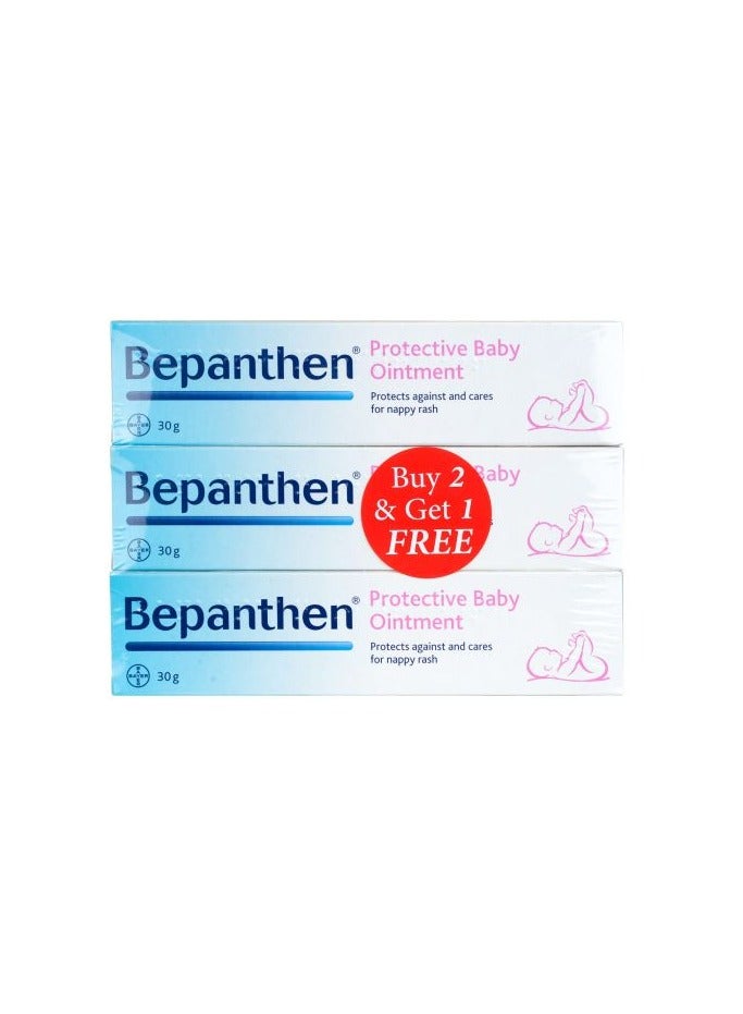 BAYER BEPANTHEN PROTECTIVE BABY OINTMENT 30G 2+1 FREE