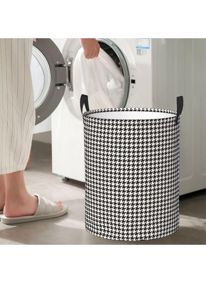 HQ-GAMING - Laundry Basket with Handles, Blanket Basket Storage with Houndstooth, Collapsible Dirty Clothes Storage Bin, Foldable Fabric Bedroom Hamper, Waterproof Clothes Hamper for Living Room, Baby Room - Image 1