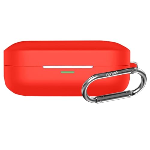 Cocoonkart Soft Silicone Case Cover Compatible for Realme Buds Air 7 | 7 Pro -Red. - Image 1
