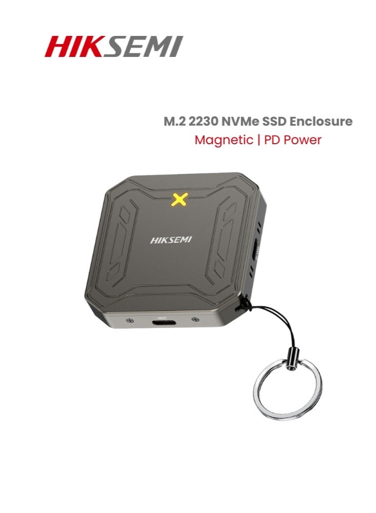 هيكسيمي حاوية HIKSEMI المغناطيسية M.2 SSD MGS1، مروحة تبريد، نقل طاقة PD 100 وات، USB 3.2 Gen2، مؤشر LED  - Image 1