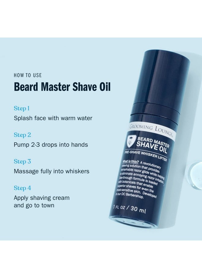 Grooming Lounge Rooming Lounge Beard Master Shave Oil Eliminates Razor Drag And Burn No Clogged Pores Or Residue Can Be Used Solo Or With A Cream Translucent Solution No Parabens Cruelty Free 1 Oz  - Image 5