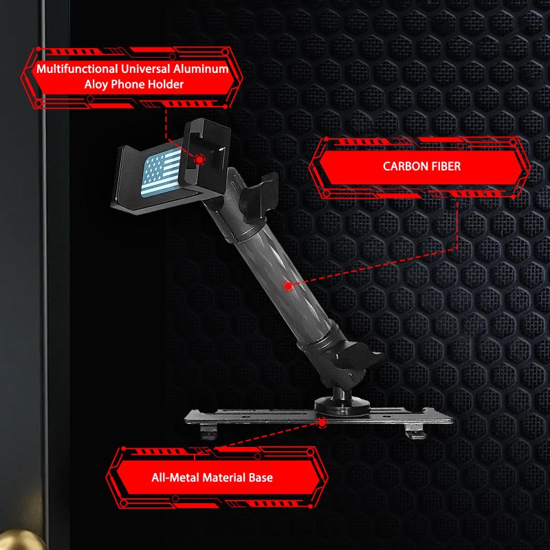 WXRYLYN 2018 RAM Dash Mount Phone Holder for 2013-2018 Truck Ram 1500 2500 3500 Metal Dash Platform Phone Mount Phone Holder Ram Cell Phone Mount - Image 2
