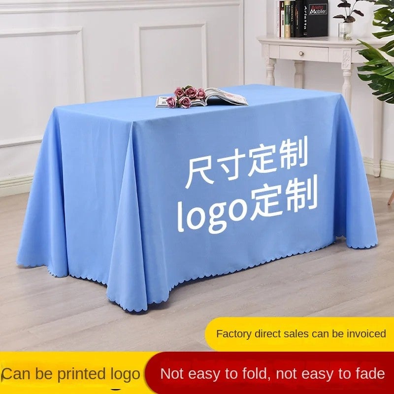 Y&D Modern Solid Color Hotel Rectangular Stall Tablecloth for Conference Exhibition Sign-in Desk & Woven Advertising Campaigns - Image 4