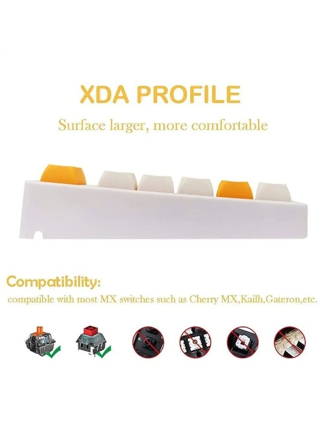 غطاء مفاتيح PBT 140 مفتاح XDA تصميم غطاء مفاتيح صبغ اليابانية حليب العسل، غطاء مفاتيح بتصميم ANSI مناسب لوحة مفاتيح الألعاب الميكانيكية مفاتيح Gateron Kailh Cherry MX (غطاء مفاتيح فقط) - Image 3