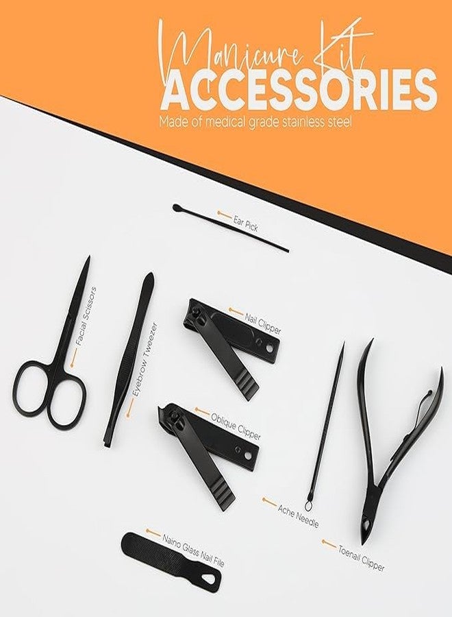 LOVHIDE Manicure Set Professional Nail Clippers Pedicure Kit, 30 Pieces Stainless Steel Nail Care Tools Grooming Kit with Luxurious Travel Leather Case for Men and Women (Set Of 30 Pcs With Premium Case) - Image 4