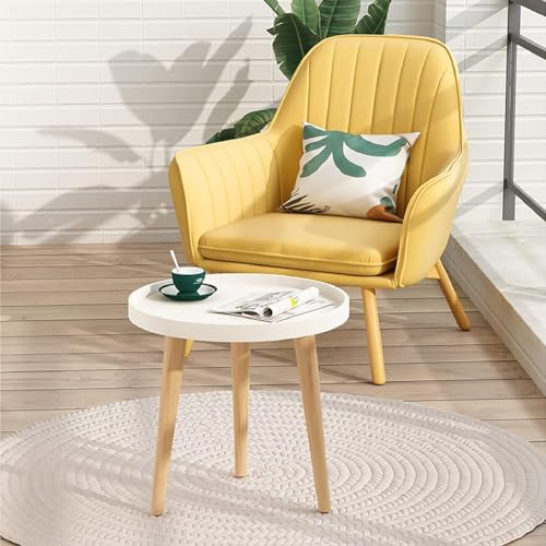 DDS Dream Decor Shoppee 3 Legs Side Table,Round Table Modern Minimalist End Table, Home Decor Living Room Bedroom Bed Side Coffee Table Home Decor (White) - Image 5