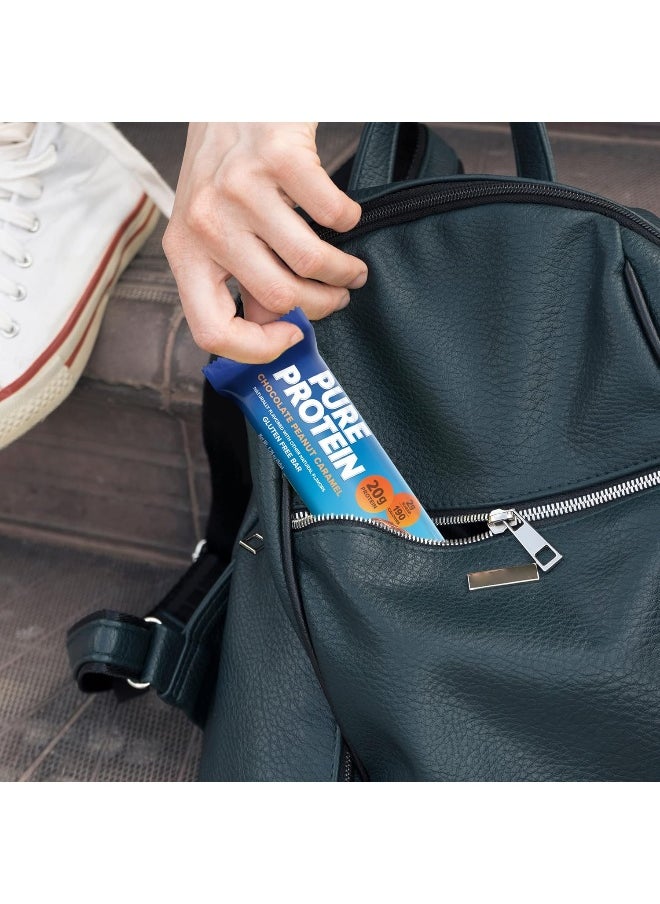 Pure Protein - Protein Bar, Chocolate Peanut Caramel, 12 Bars, 1.76Oz/50G - Image 1