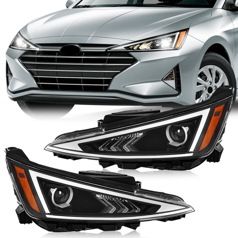 مجموعة مصابيح أمامية متوافقة مع 2019 2020 إيلانtra جانب السائق والراكب 92101F3500 92102F3500