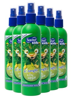 Suave Suave Kids Detangler Spray For Tear-Free Styling Silly Apple Dermatologist-Tested Hair Detangler Formula, 10 Fl Oz (Pack of 6)  - Image 1