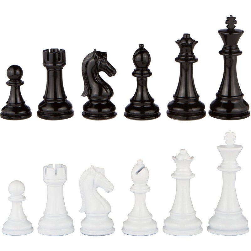 Best Chess Set Minerva Black and White Extra Heavy Metal Chess Pieces with 45 Inch King and Extra Queens Pieces Only No Board
