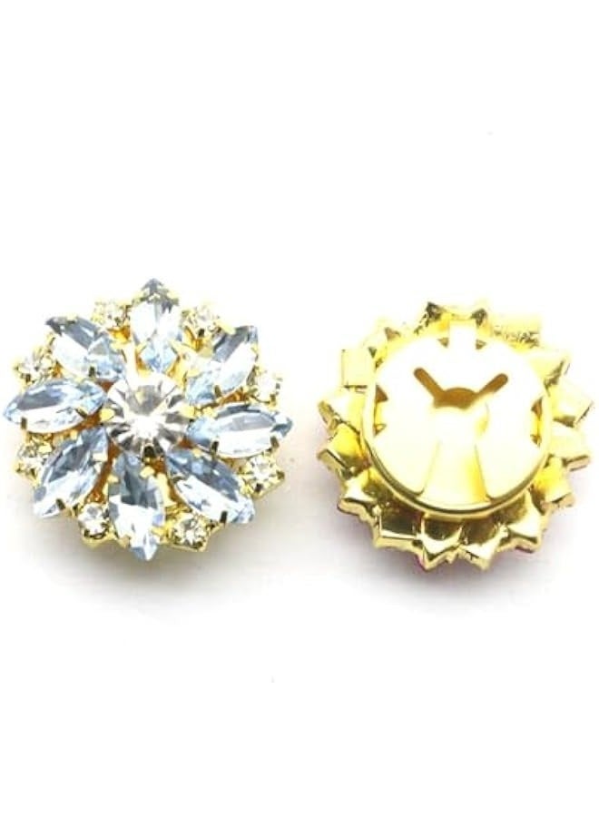 Rhinestone on Covers, on Covers for Women Blouses, Detachable Shirt on Clips ons Jewelry, Crystal Fancy ons for Clothing Decorative ons for Crafting, DIY (6PCS) X  - Image 1