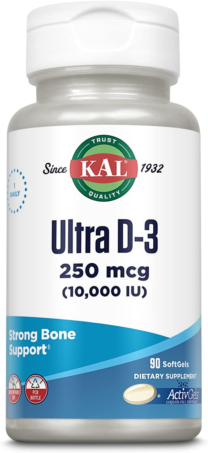 KAL Ultra D-3 SoftGels 250 mcg for Strong Bone Support - Image 1
