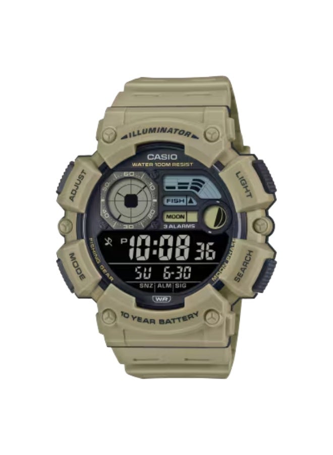 CASIO Men's Resin Digital Watch WS-1500H-5BVDF - 50.1 mm
