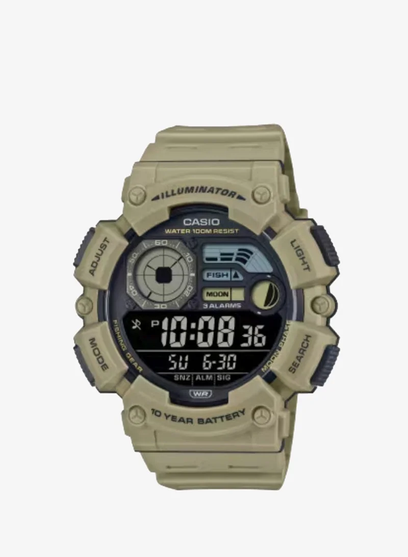 CASIO Men's Resin Digital Watch WS-1500H-5BVDF - 50.1 mm