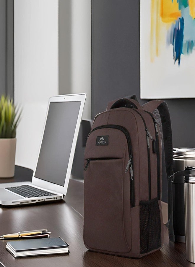 MATEIN 15.6 in Laptop Backpack, School Backpack with USB for Men Women and College Student, Sturdy Laptop Bag for Laptop Accessories Water Resistant Travel Backpack Functional Birthday Gifts - Image 2