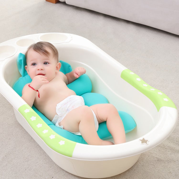 KAKIBLIN Baby Bath Mat - Non-Slip Shower Net for Newborns, Available in Pink, Blue & Green Pig  Designs - Image 2