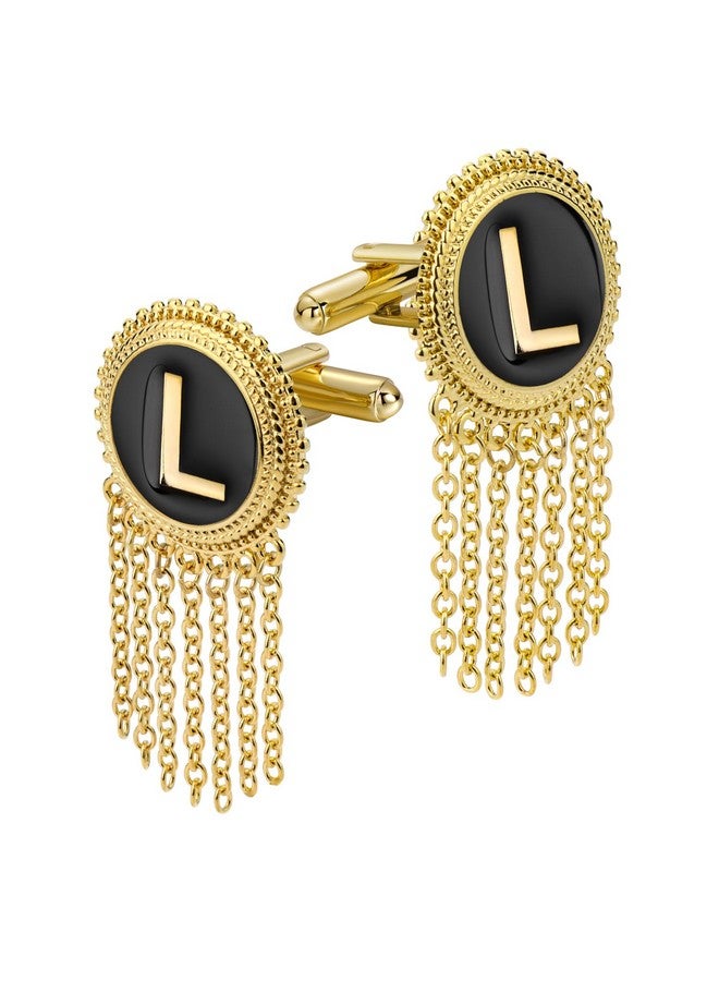 HAWSON Initial Cufflinks For Men In 18K Gold Tone Gifts Box Packed Personalized Cufflinks For Men(Az Initial) Mens Jewelry Or Accessories On Wedding Birthday Anniversary Father'S Day Designed By Hawson - Image 1