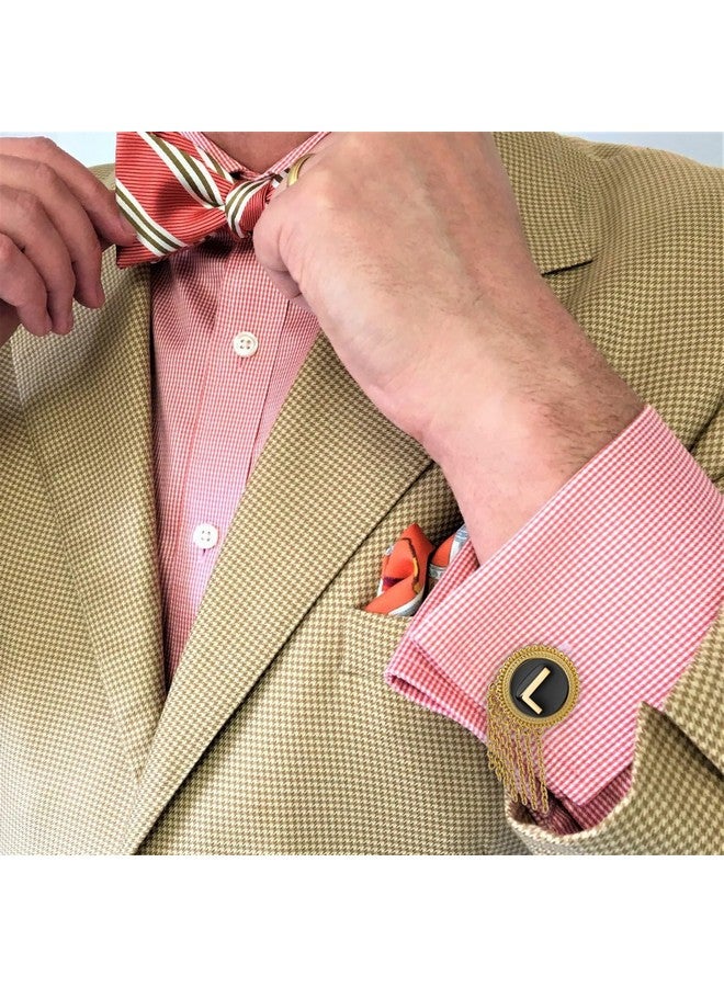 HAWSON Initial Cufflinks For Men In 18K Gold Tone Gifts Box Packed Personalized Cufflinks For Men(Az Initial) Mens Jewelry Or Accessories On Wedding Birthday Anniversary Father'S Day Designed By Hawson - Image 4