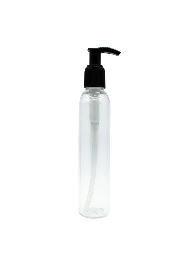 PHARCOS 120ml Refillable Pump Dispenser Bottle - Plastic Bottle for Shampoo, Conditioner, Lotion, Body Wash, Liquid Soap - Leak Proof, Travel Friendly, Multipurpose Use Clear & Black, Pack of 1 - Image 1