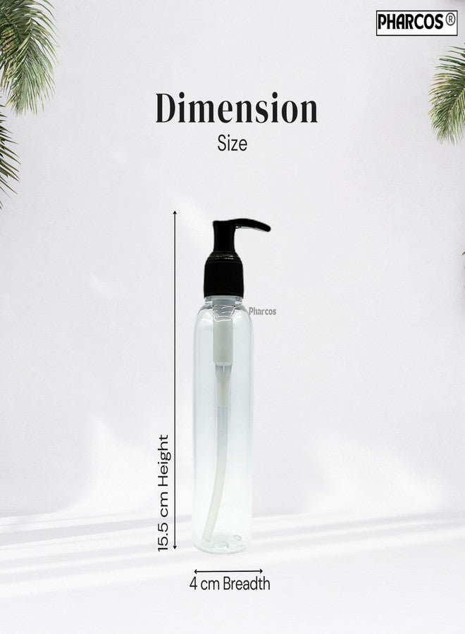 PHARCOS 120ml Refillable Pump Dispenser Bottle - Plastic Bottle for Shampoo, Conditioner, Lotion, Body Wash, Liquid Soap - Leak Proof, Travel Friendly, Multipurpose Use Clear & Black, Pack of 1 - Image 5