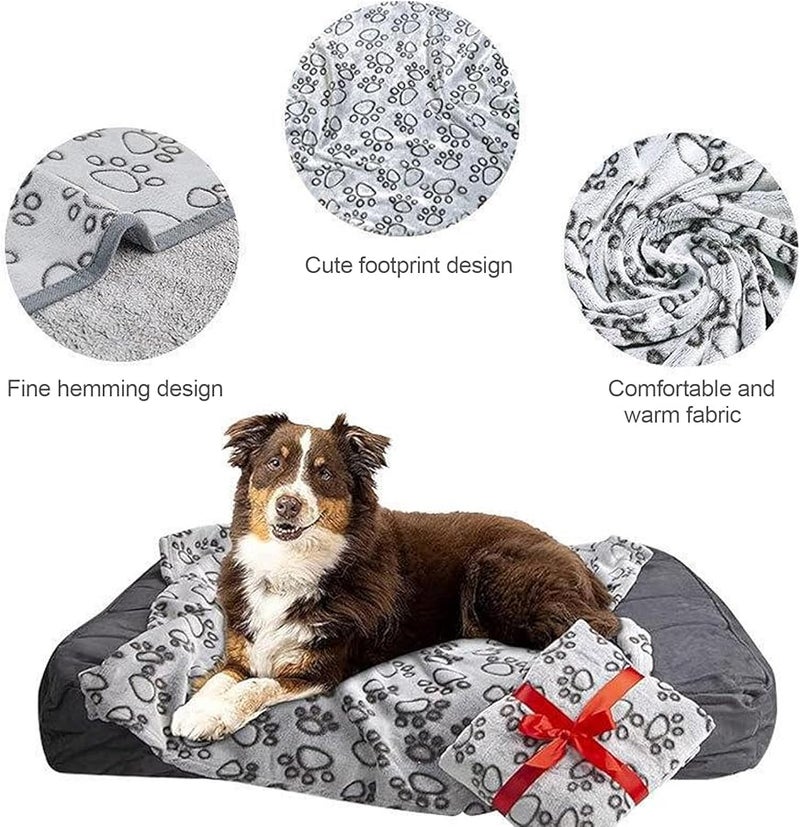 بطانية ناعمة من الفرو لقدم الكلب مقاس 1040x760 مم قابلة للغسل غطاء سرير للحيوانات الأليفة - Image 4