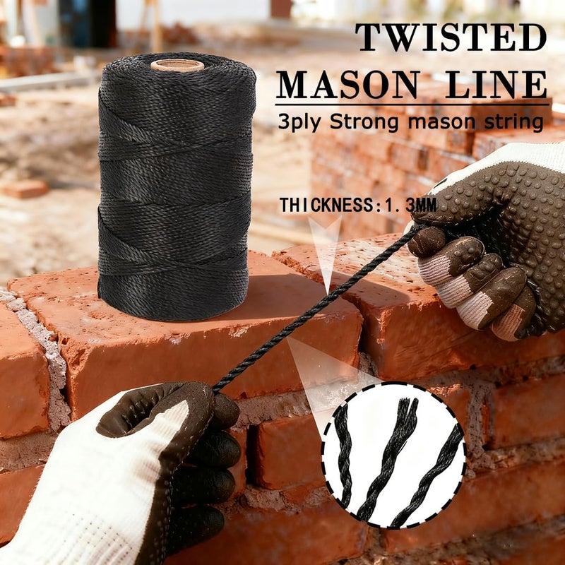 ANMOFLY Mason Line String, 1000ft #18 UV-Resistant Black Nylon String, 1.3mm Thick Durable Construction and Heavy-Duty Layout Line for Gardening, Tomato Twine, Strong Polyester Thread - Image 3
