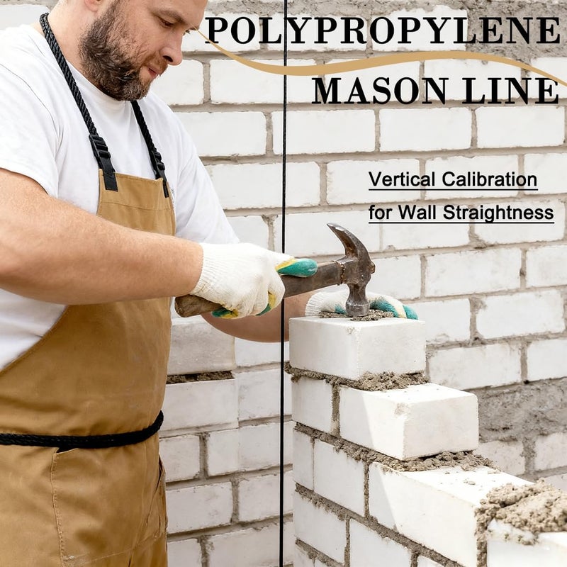ANMOFLY Mason Line String, 1000ft #18 UV-Resistant Black Nylon String, 1.3mm Thick Durable Construction and Heavy-Duty Layout Line for Gardening, Tomato Twine, Strong Polyester Thread - Image 4