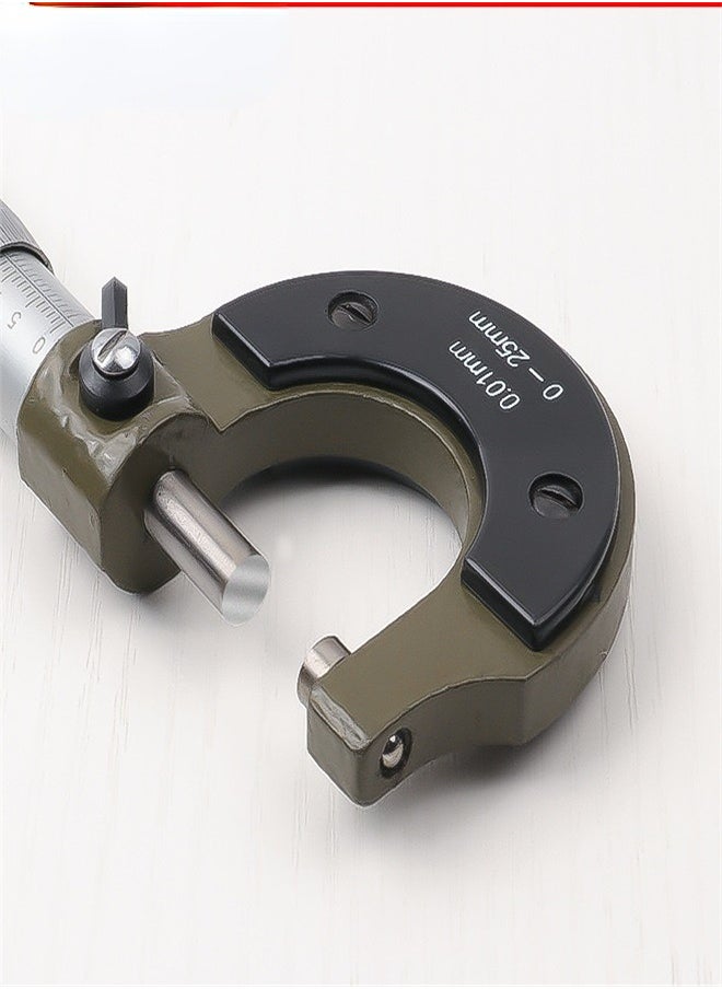 Generic - Outside Micrometer Baked-enamel Finished Vernier Scale Graduation Premium Precision Machinist Tools External Metric Gauge Micrometer - Image 1