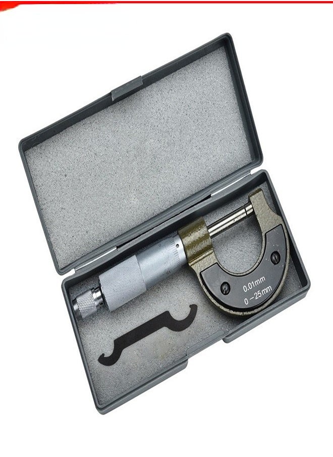 Generic - Outside Micrometer Baked-enamel Finished Vernier Scale Graduation Premium Precision Machinist Tools External Metric Gauge Micrometer - Image 1