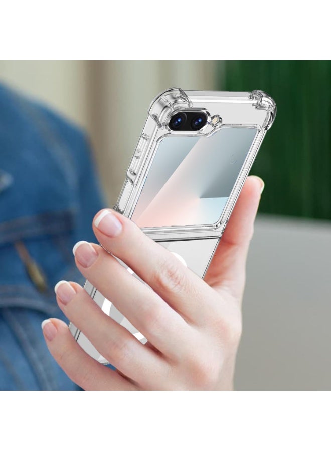 Case for Samsung Galaxy Z Flip 7, Premium Transparent Crystal Clear Hard Back Phone Case Shock Absorbent Reinforced TPU Bumper Corner for Samsung Galaxy Z Flip 7 5G - Image 5