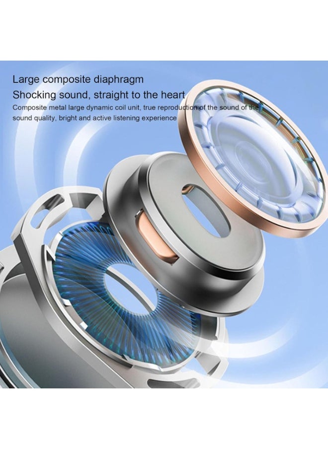 ksluxirt - 2025 New Bluetooth headset acrylic transparent wireless headset LED digital display touch operation high-fidelity sound quality Type-C Fast charge compatible with iOS/Android sports music games suitable for gift selection - Image 1