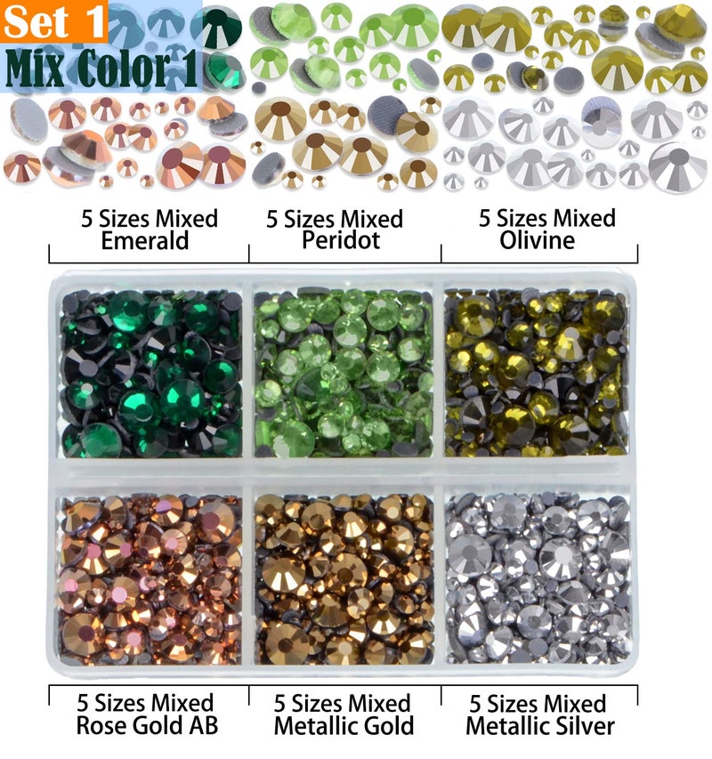LPBeads خرز LP 10000 قطعة أحجار الراين الساخنة مسطحة الظهر كريستال زجاجي 24 لون مختلط مع ملقط وقلم اختيار للحرف والأزياء وفن الأظافر - Image 3