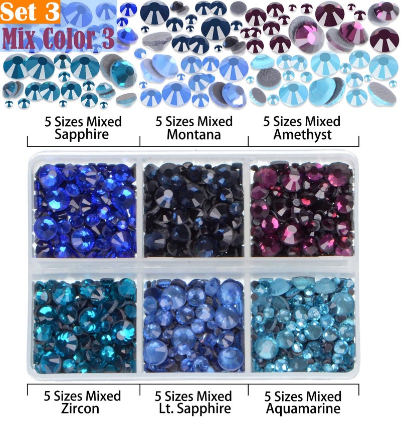 LPBeads خرز LP 10000 قطعة أحجار الراين الساخنة مسطحة الظهر كريستال زجاجي 24 لون مختلط مع ملقط وقلم اختيار للحرف والأزياء وفن الأظافر - Image 5
