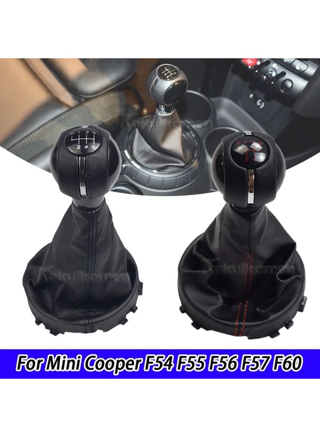 For Mini Cooper F54 F55 F56 F57 F60 Manual 6 Speed Gear Shift Knob Lever Head With Red Transmission Dust Cover - Image 4