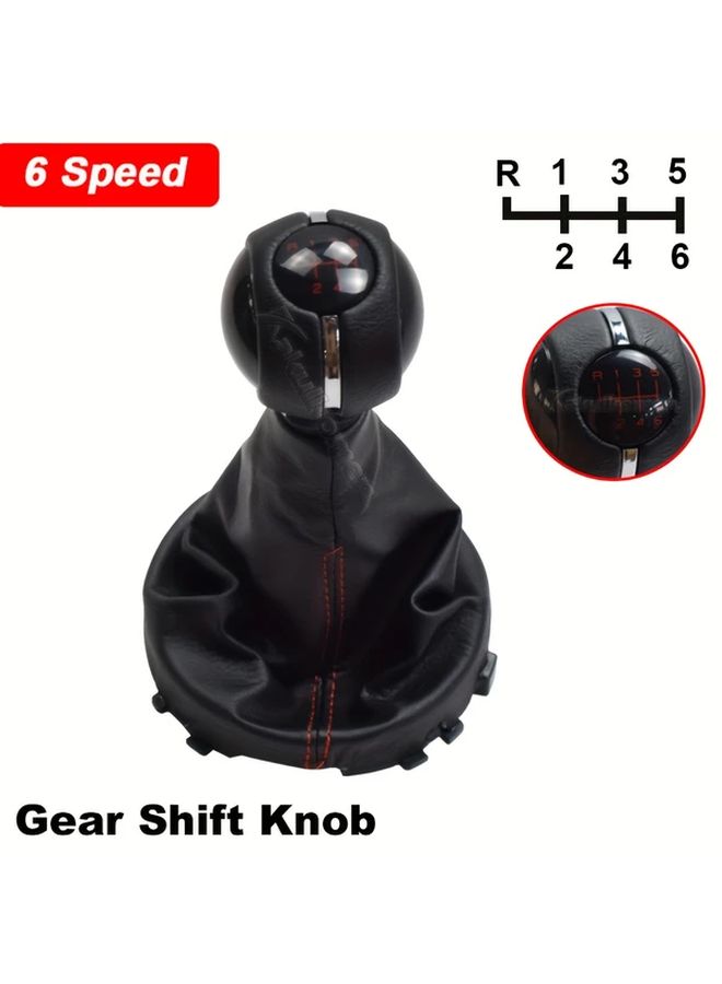 For Mini Cooper F54 F55 F56 F57 F60 Manual 6 Speed Gear Shift Knob Lever Head With Red Transmission Dust Cover - Image 5