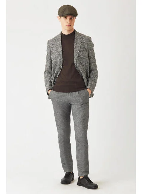 Bisse Men's Elastic Sports Trousers GRAY PNS22K22227_D55