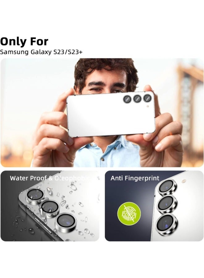 Camera Lens Protector for Samsung Galaxy S25 / S25 Plus (Silver) Single Ring Cover 9H Tempered Glass HD 1 Set - Silver
