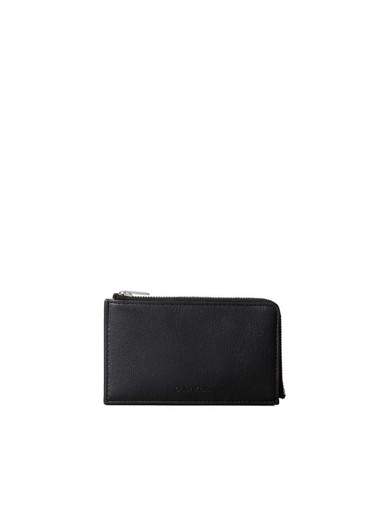 CALVIN KLEIN Foil Embossed Logo Zip Card Case - Image 1