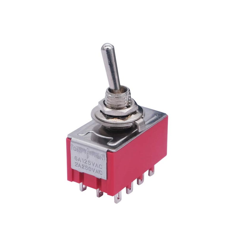 mxuteuk 2pcs MTS-403 12 Terminal 3 Position 4PDT Mini Miniature Toggle Switch Car Dash Dashboard ON/Off/ON 5A 125V 2A 250V - Image 2