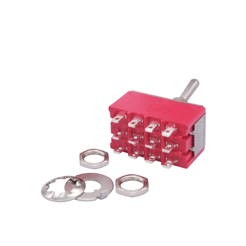 mxuteuk 2pcs MTS-403 12 Terminal 3 Position 4PDT Mini Miniature Toggle Switch Car Dash Dashboard ON/Off/ON 5A 125V 2A 250V - Image 3