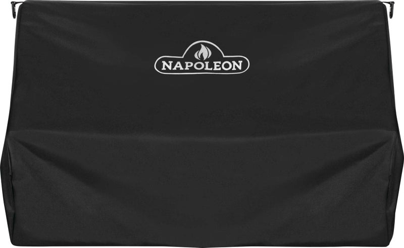 Napoleon BBQ Grill Cover for Builtin Prestige PRO 665 Gas Grill Head Black BBQ Cover Water Resistant UV Protected Air Vents Hanging Loops for Builtin BBQ Grill Heads