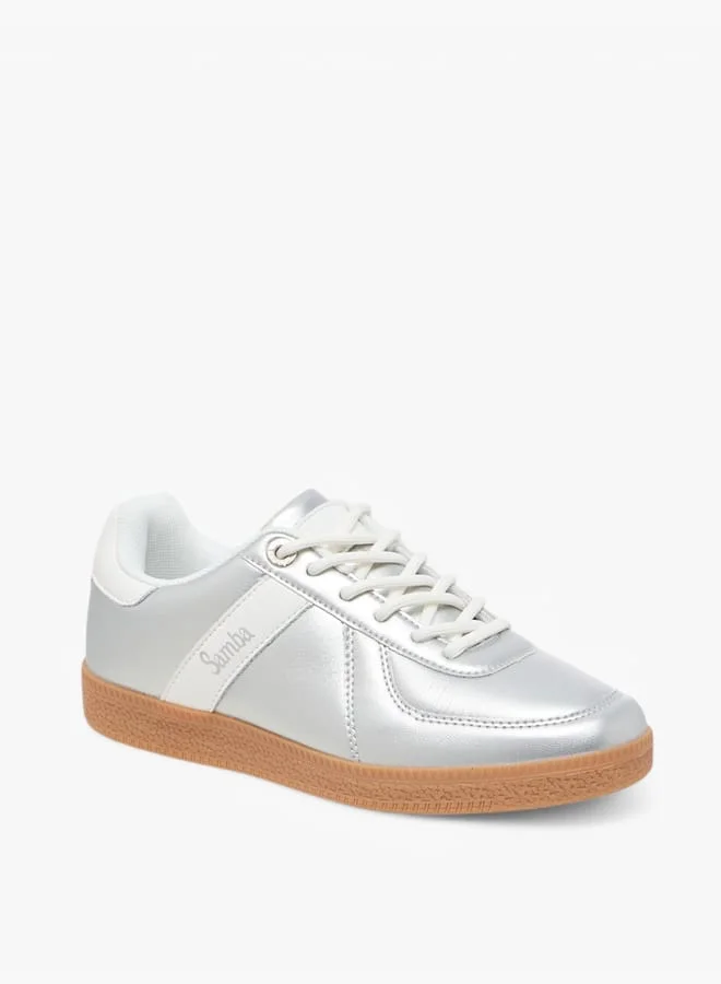 SAMBA Womens' Panelled Lace-Up Sneakers